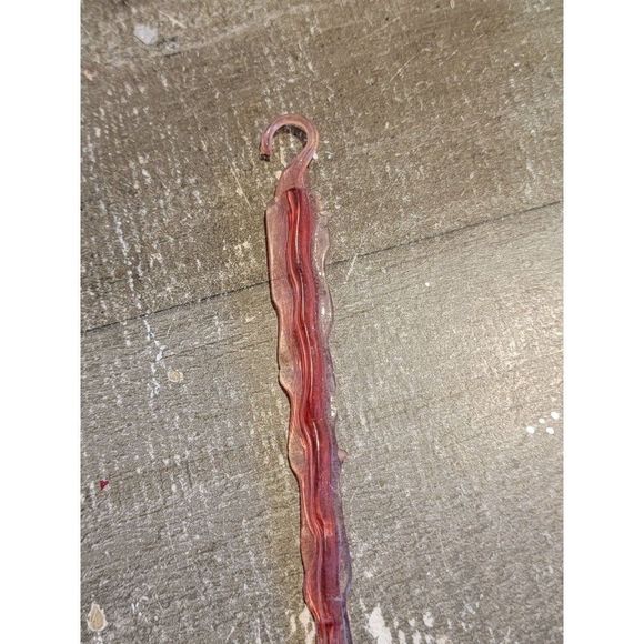 Red icicle ice ornament Xmas decor - Picture 2 of 4